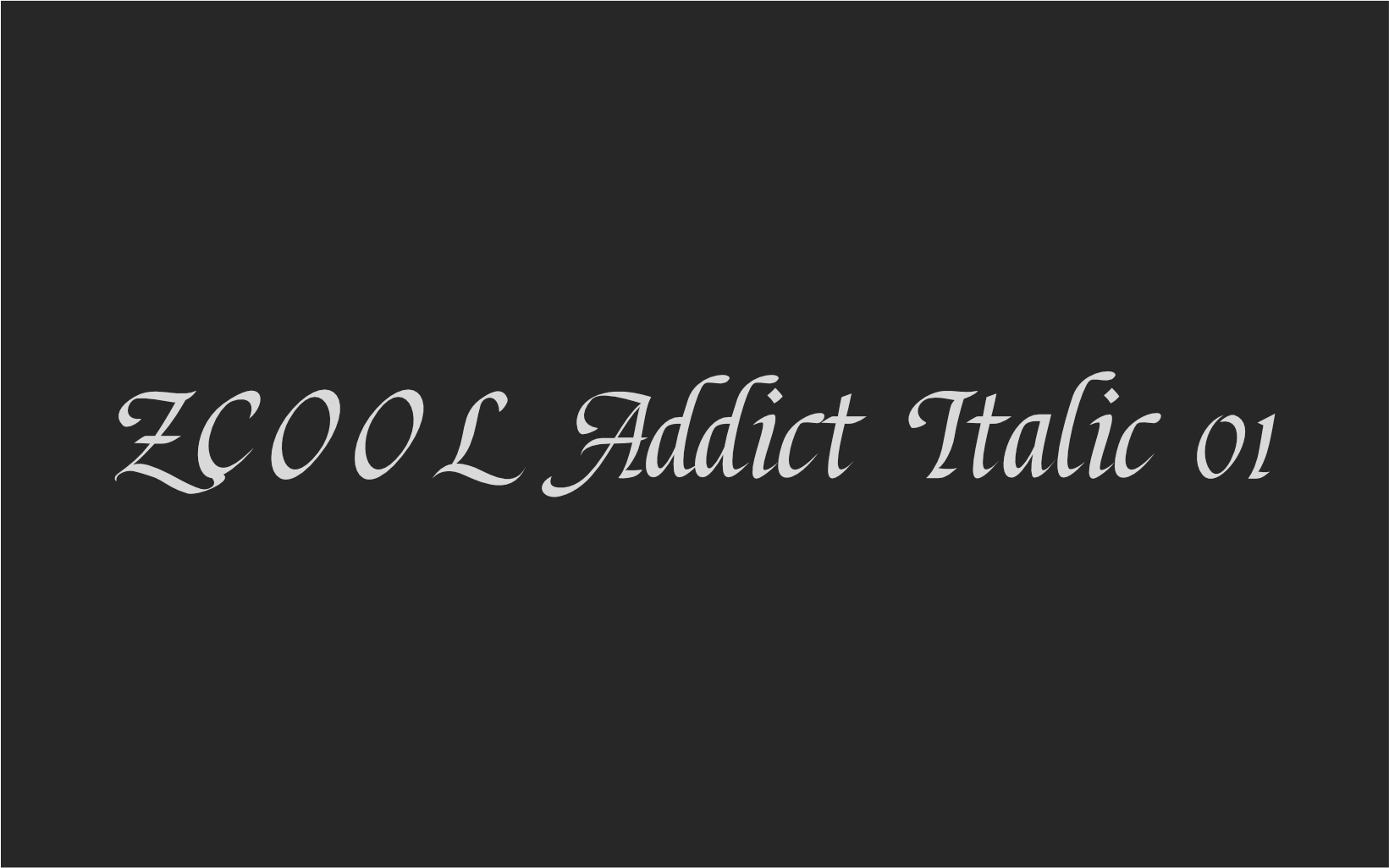 站酷意大利斜体01