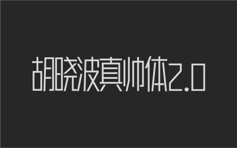 胡晓波真帅体2.0