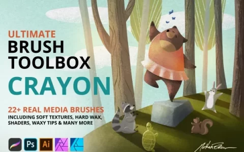 终极画笔工具箱 - 蜡笔笔刷