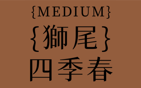 思源衍生体 - 狮尾四季春