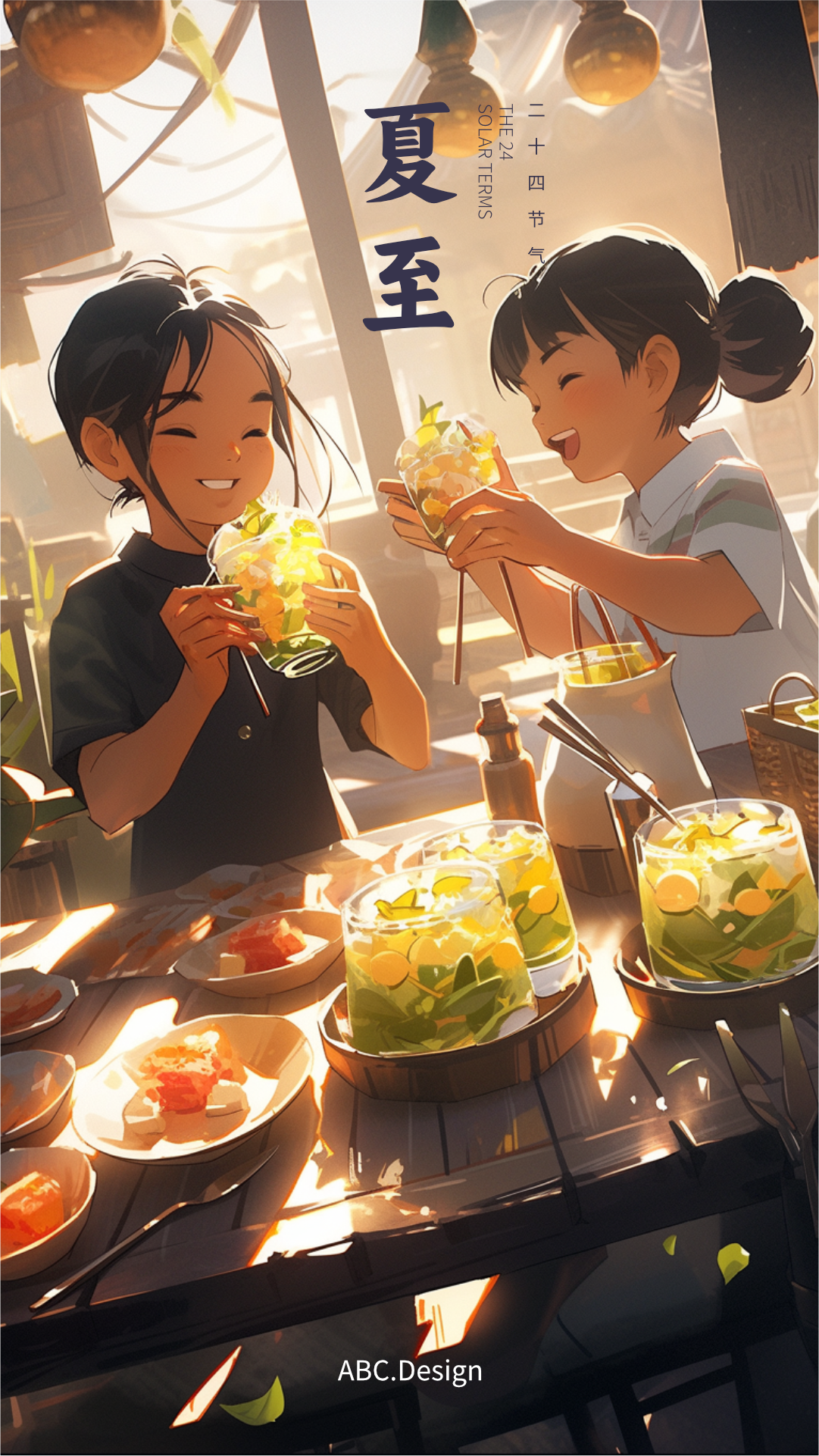 二十四节气二次元风格海报