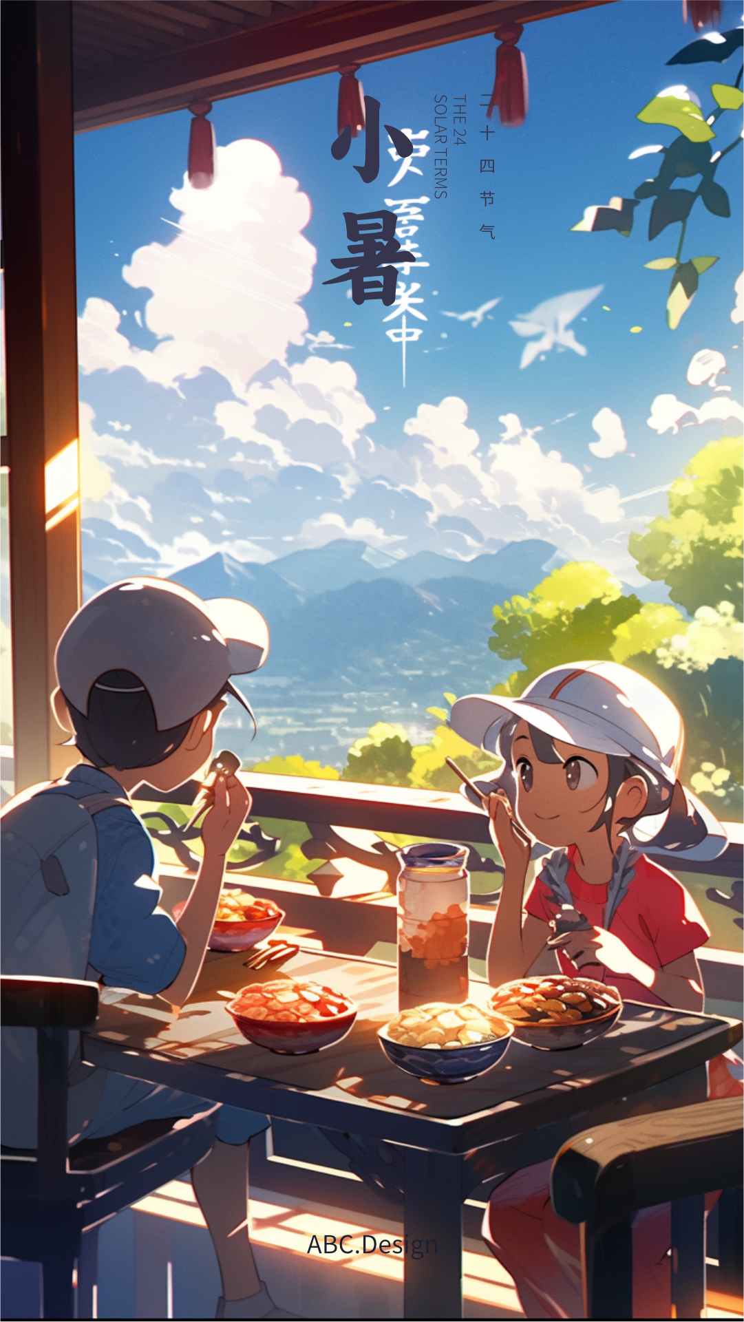 二十四节气二次元风格海报