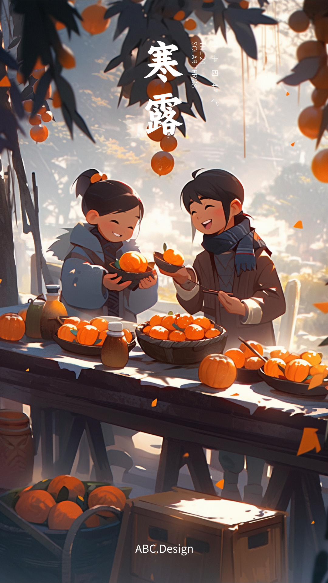 二十四节气二次元风格海报