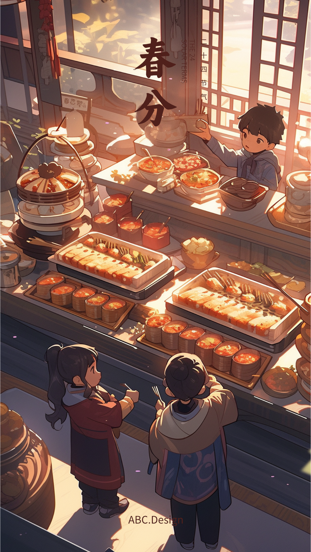 二十四节气二次元风格海报