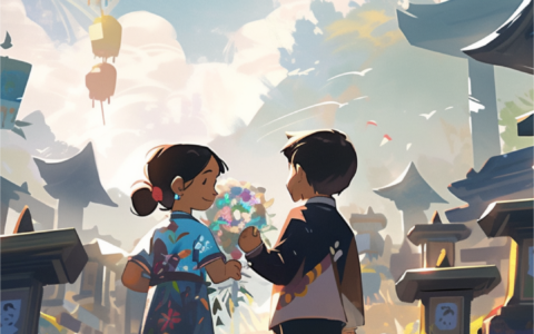 二十四节气二次元风格海报