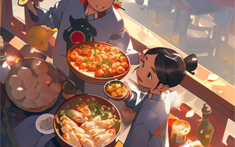 二十四节气二次元风格海报