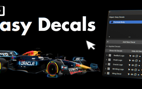 Blender插件 Alt Tab Easy Decals 简化贴图过程
