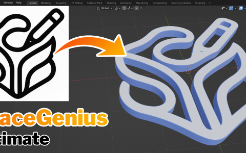 Blender 二维转三维插件 Tracegenius Ultimate 1.3
